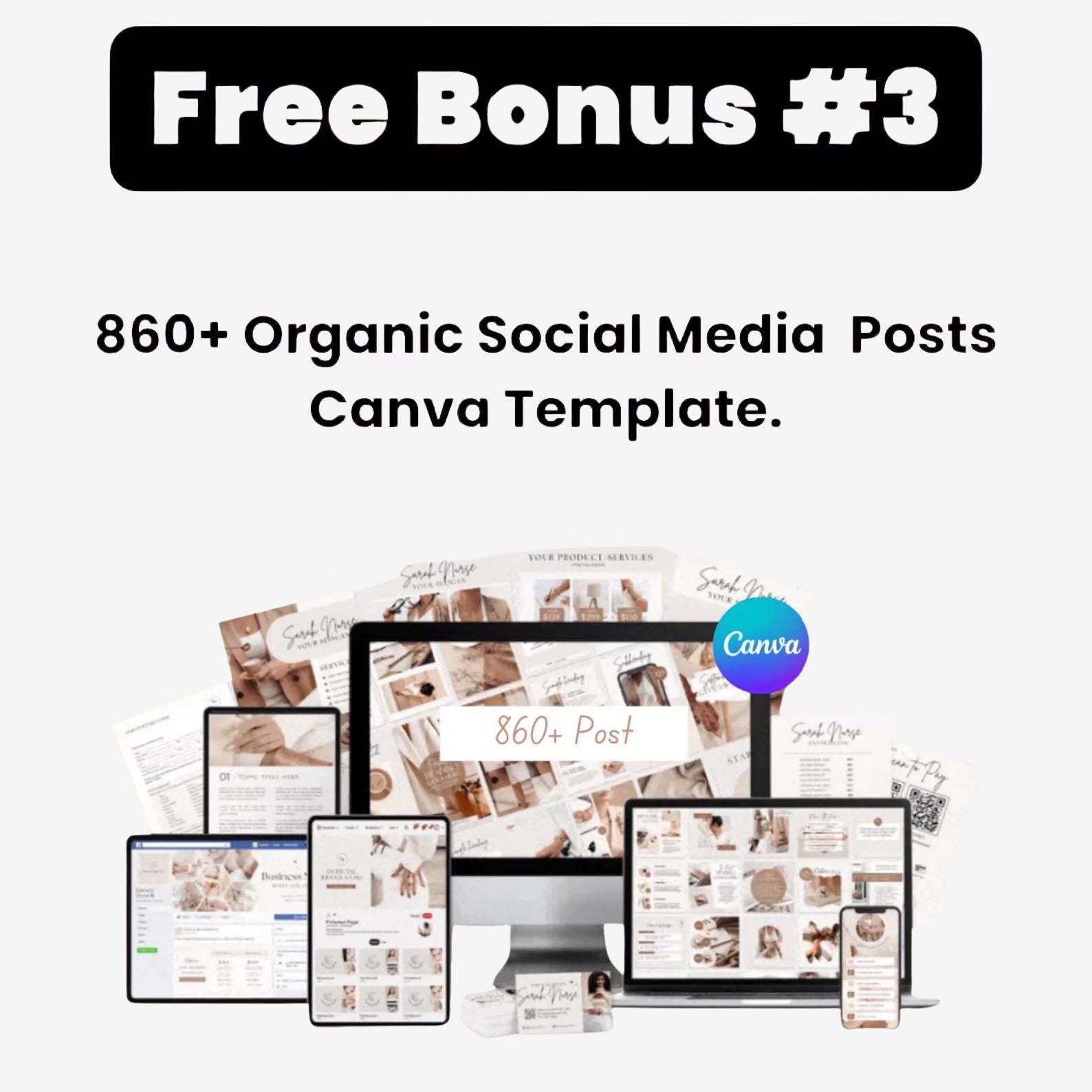 🗓️ +850 Organic Canva Templates